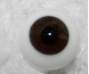 Lauscha Crystal Eyes 18mm Flat Dark Brown